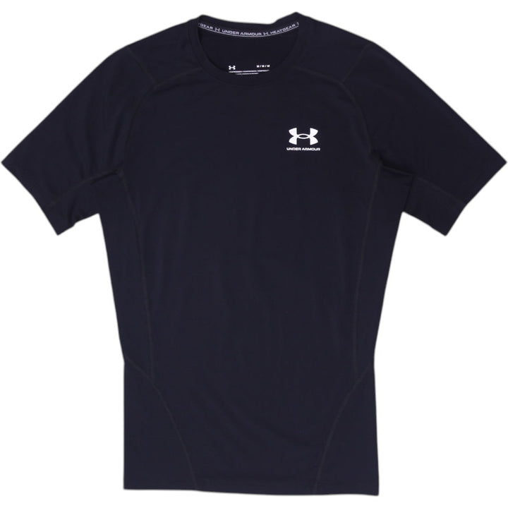 Mens Under Armour HeatGear Compression Short Sleeve Shirt Black Size M