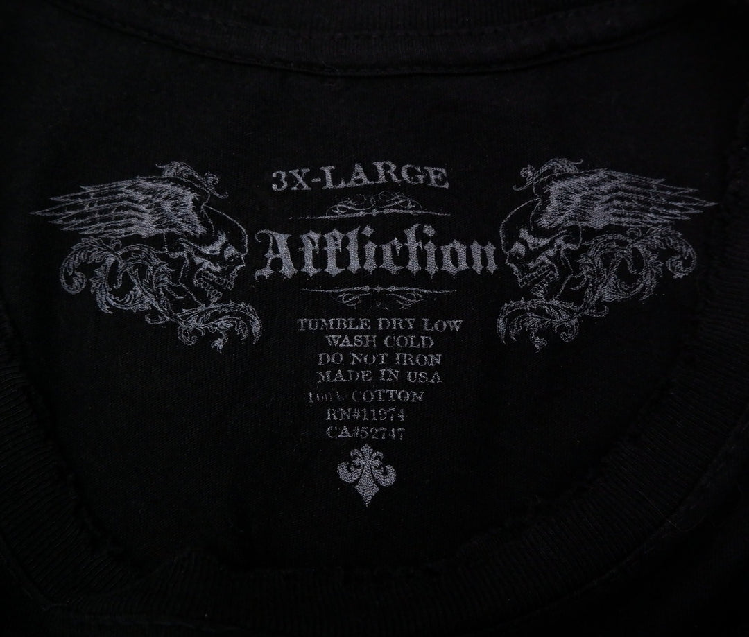 Y2K Mens Affliction Live Fast Black T-Shirt