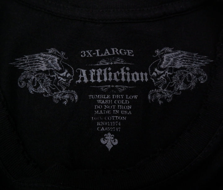 Y2K Mens Affliction Live Fast Black T-Shirt