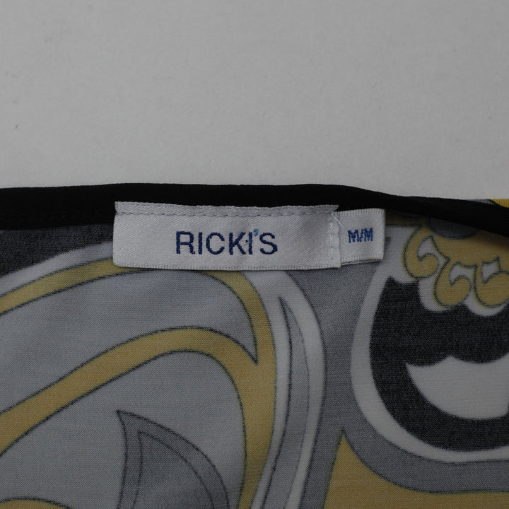 Y2K Ladies Rickis Psychedelic Paisley Crossover Top Size M