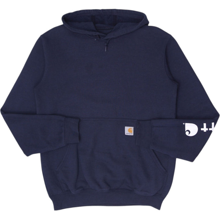 Mens Carhartt K288 Logo Graphic Sleeve Heavyweight Hooded Sweatshirt Size S