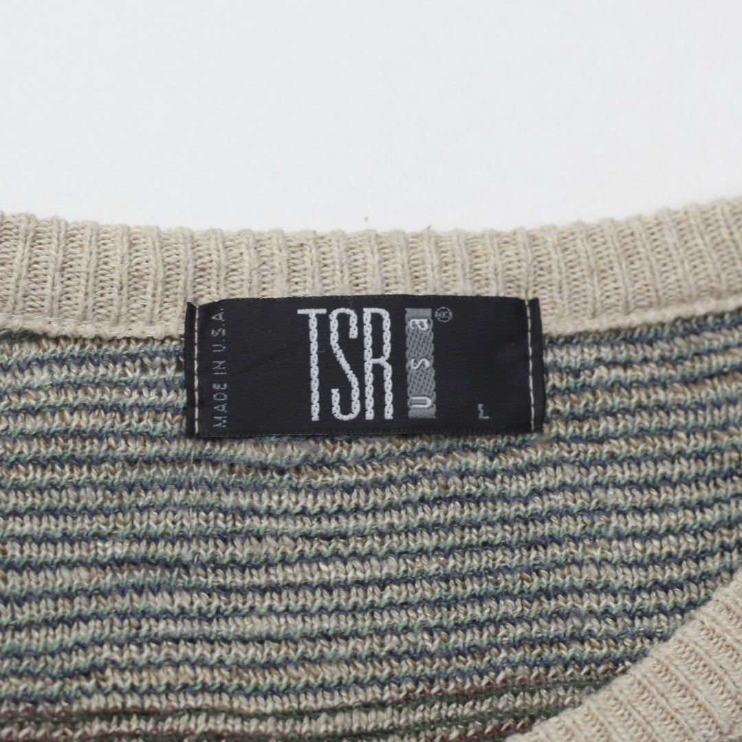 Vintage TSR USA Knitted Sweater Made In USA Size Large - Fashion Rerun Vintage Migration_Sweaters