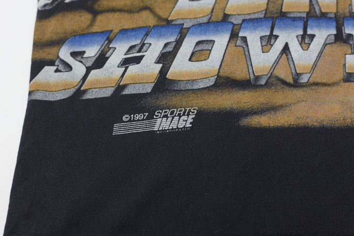 1997 Vintage Dale Earnhardt 700+ Charging Horses AOP Nascar T-Shirt Made in USA L | Migration_T-Shirts FBFIRS | Fashion Rerun
