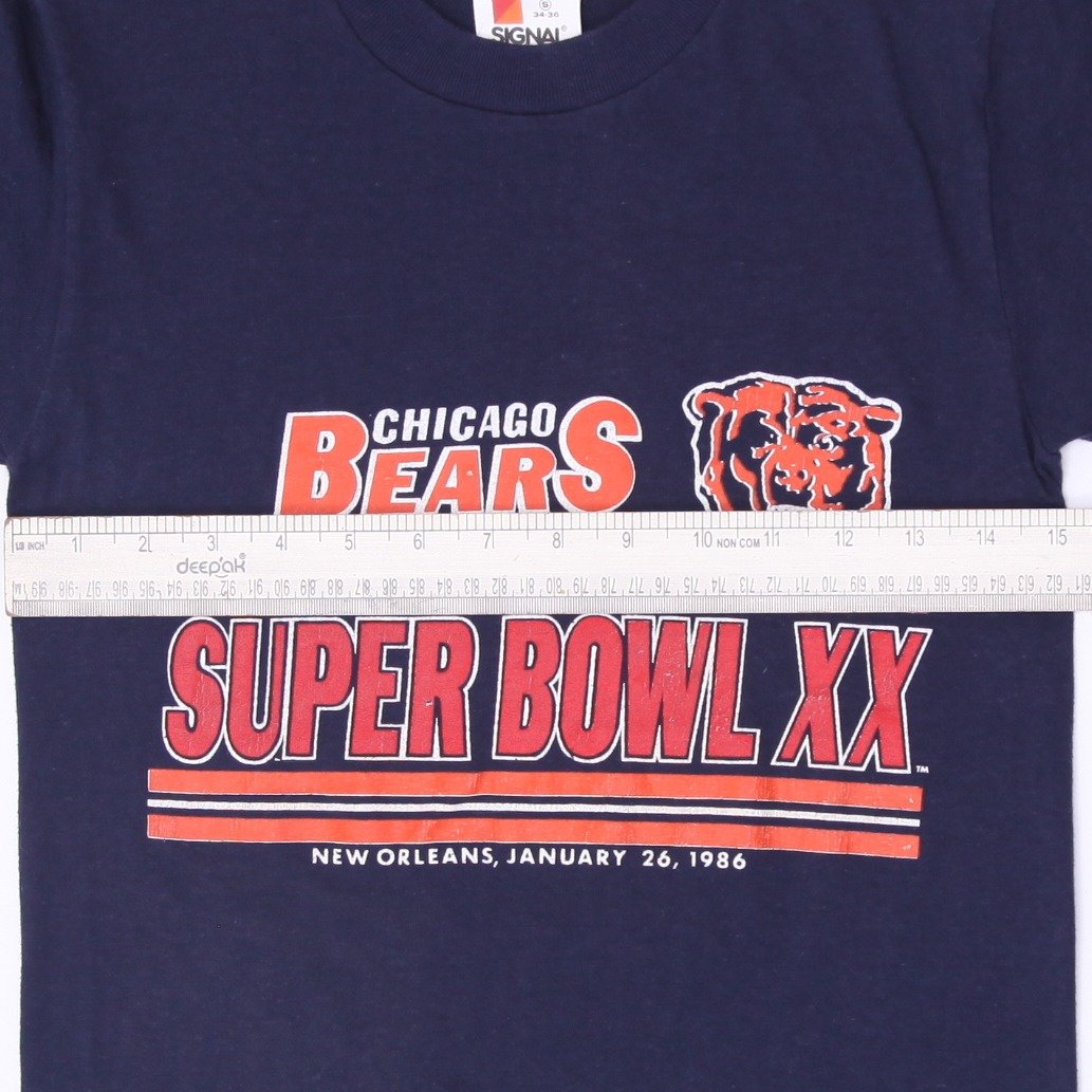 Vintage 1986 Signal Chicago Bears Super Bowl XX T Shirt Size S