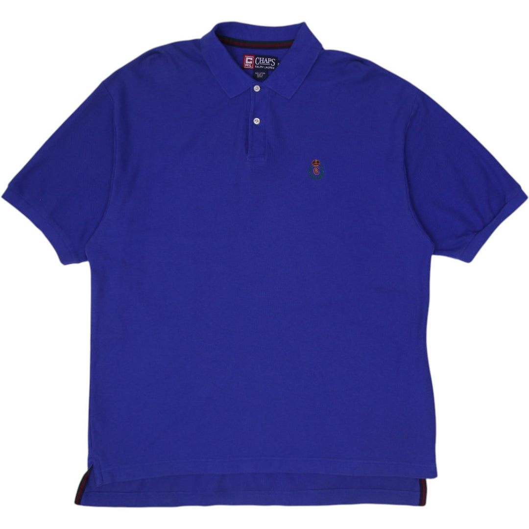 Mens Chaps Ralph Lauren Polo Navy Blue Embroidered Logo Cotton Size XL