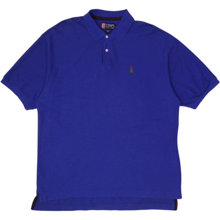Mens Chaps Ralph Lauren Polo Navy Blue Embroidered Logo Cotton Size XL