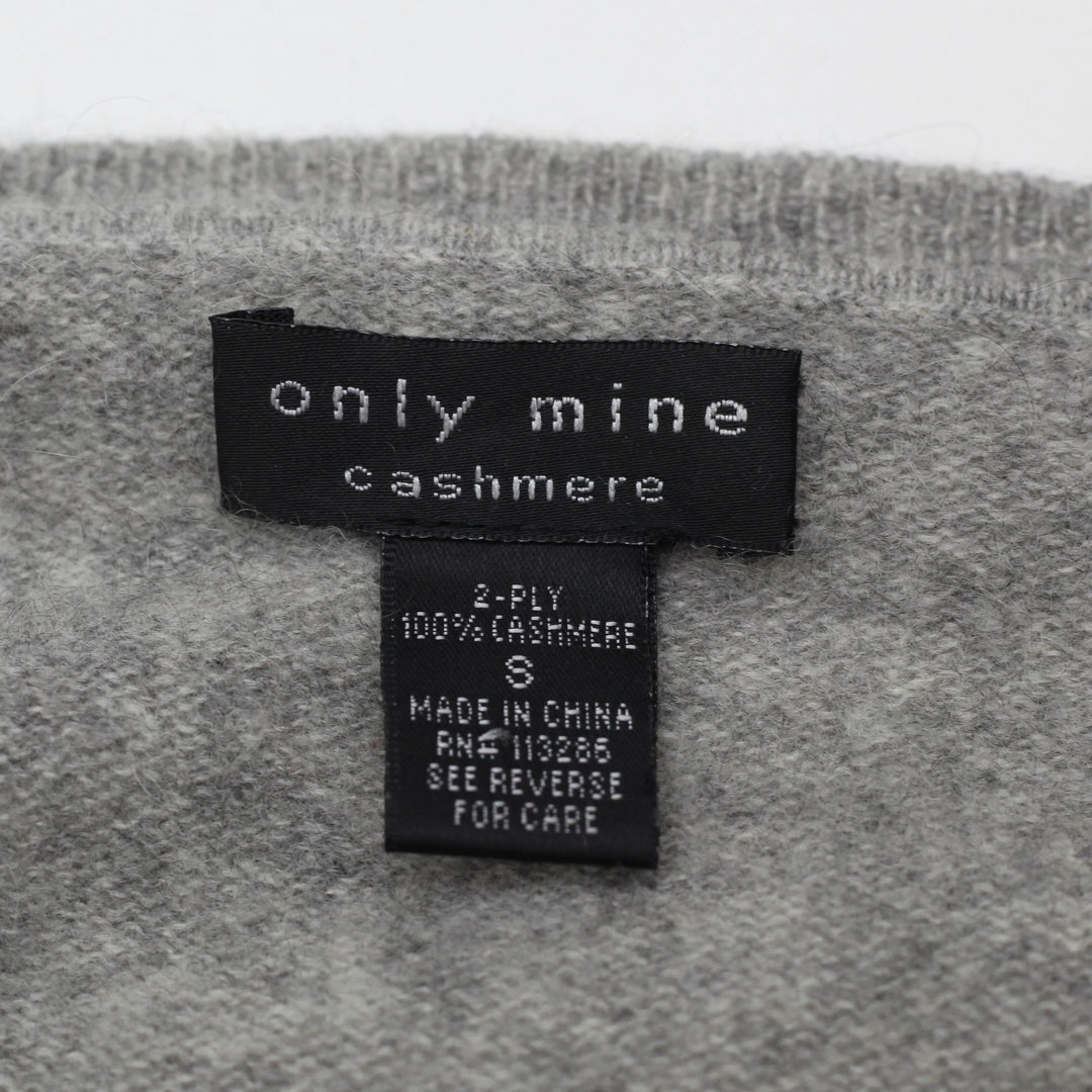 Ladies Only Mine 2 Ply 100% Cashmere Gray Sweater Size S