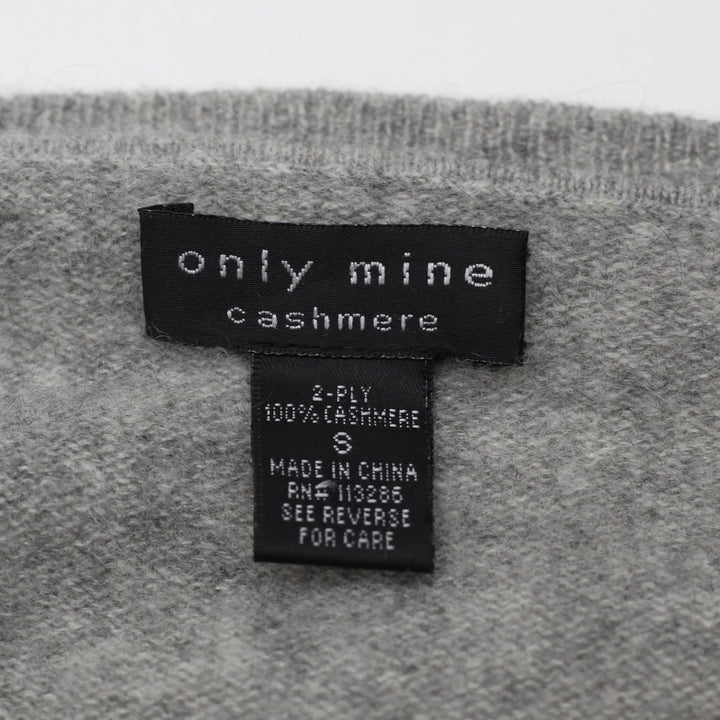 Ladies Only Mine 2 Ply 100% Cashmere Gray Sweater Size S
