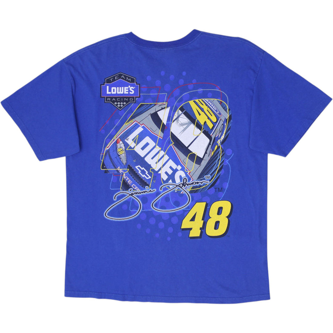 Vintage Mens Gildan NASCAR Jimmie Johnson T Shirt XL Lowe's Racing 48 Size XL