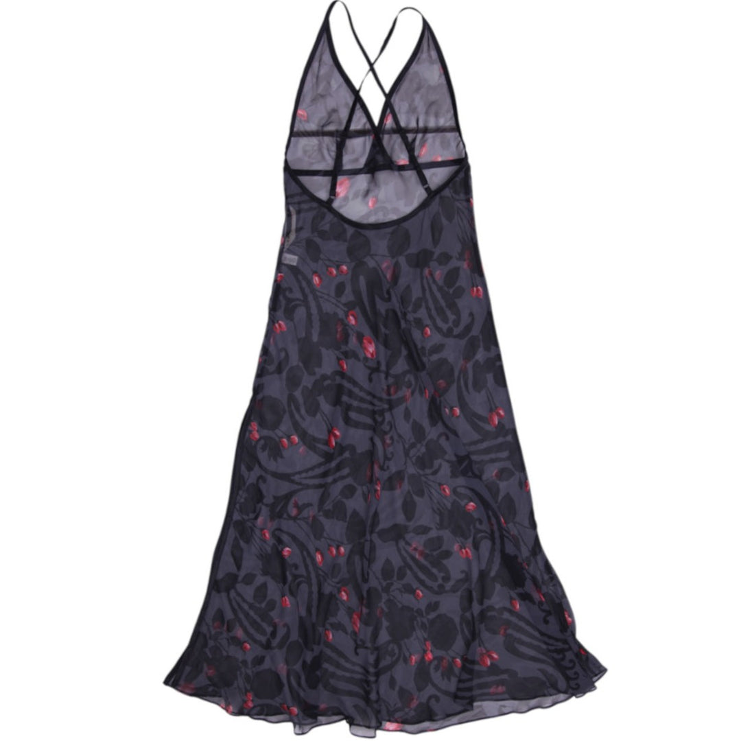 Y2K Ladies Victorias Secret Sheer Floral Slip Strappy Dress Size M