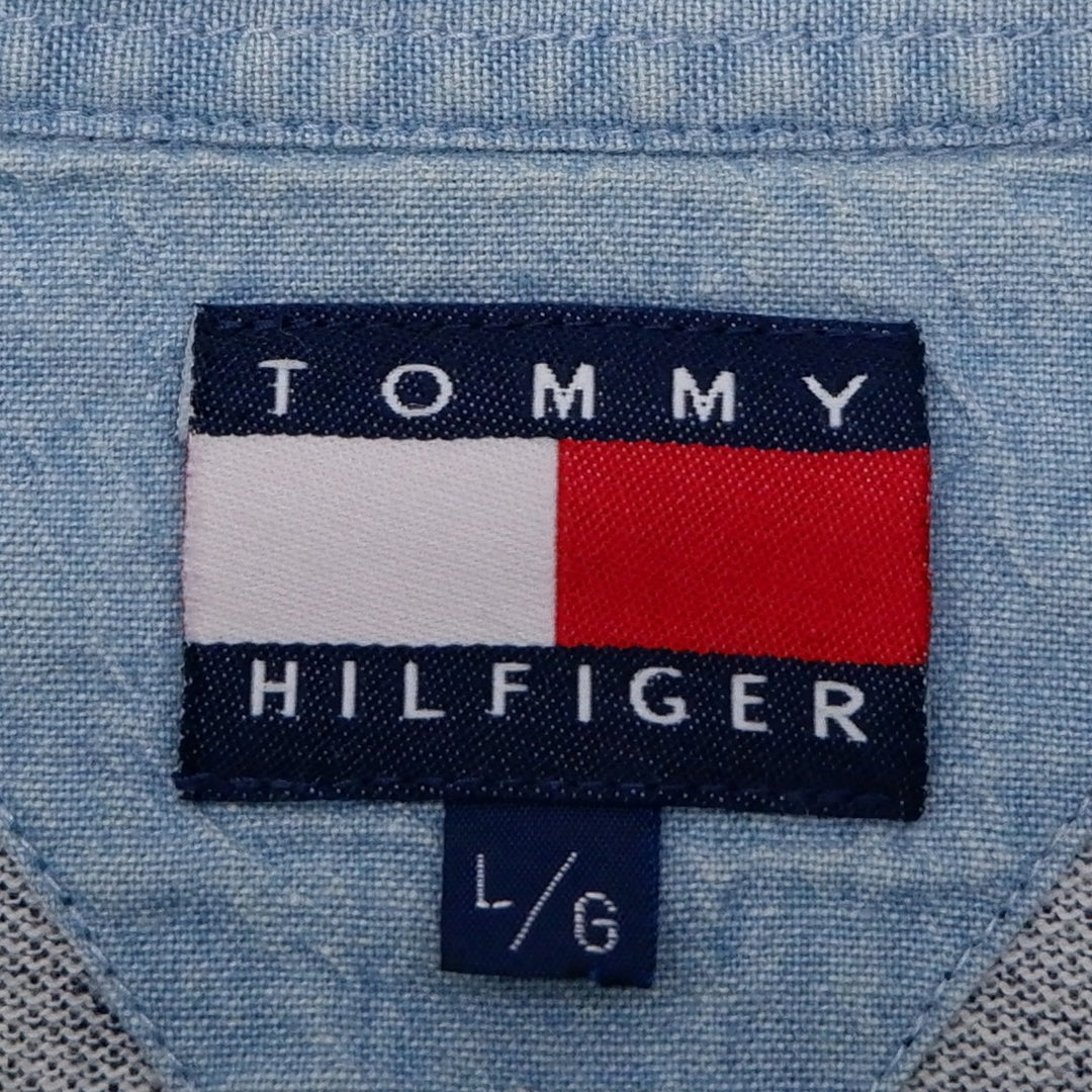 Vintage Tommy Hilfiger Polo Shirt Crest Rope Knots All Over Print