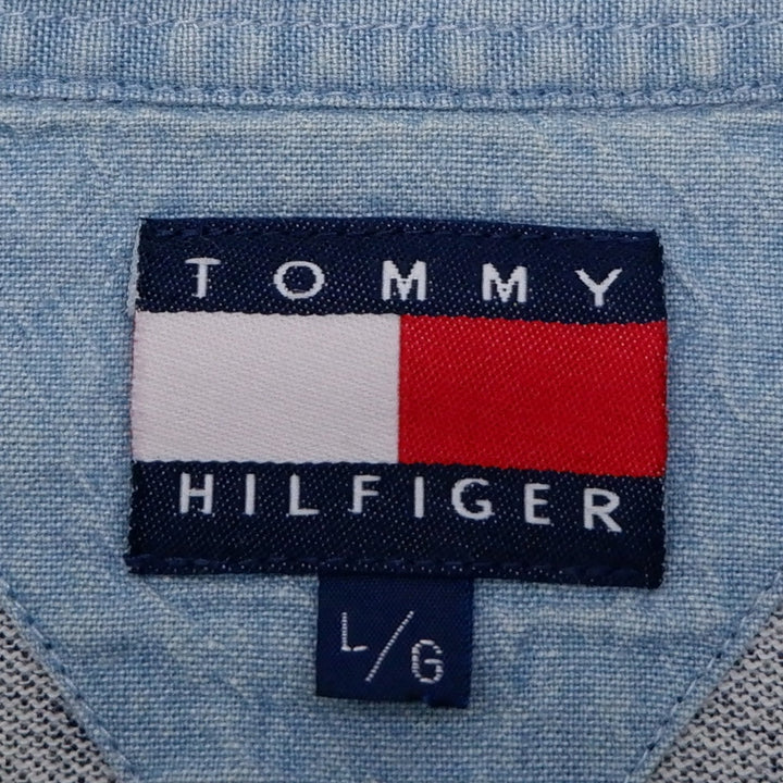 Vintage Tommy Hilfiger Polo Shirt Crest Rope Knots All Over Print