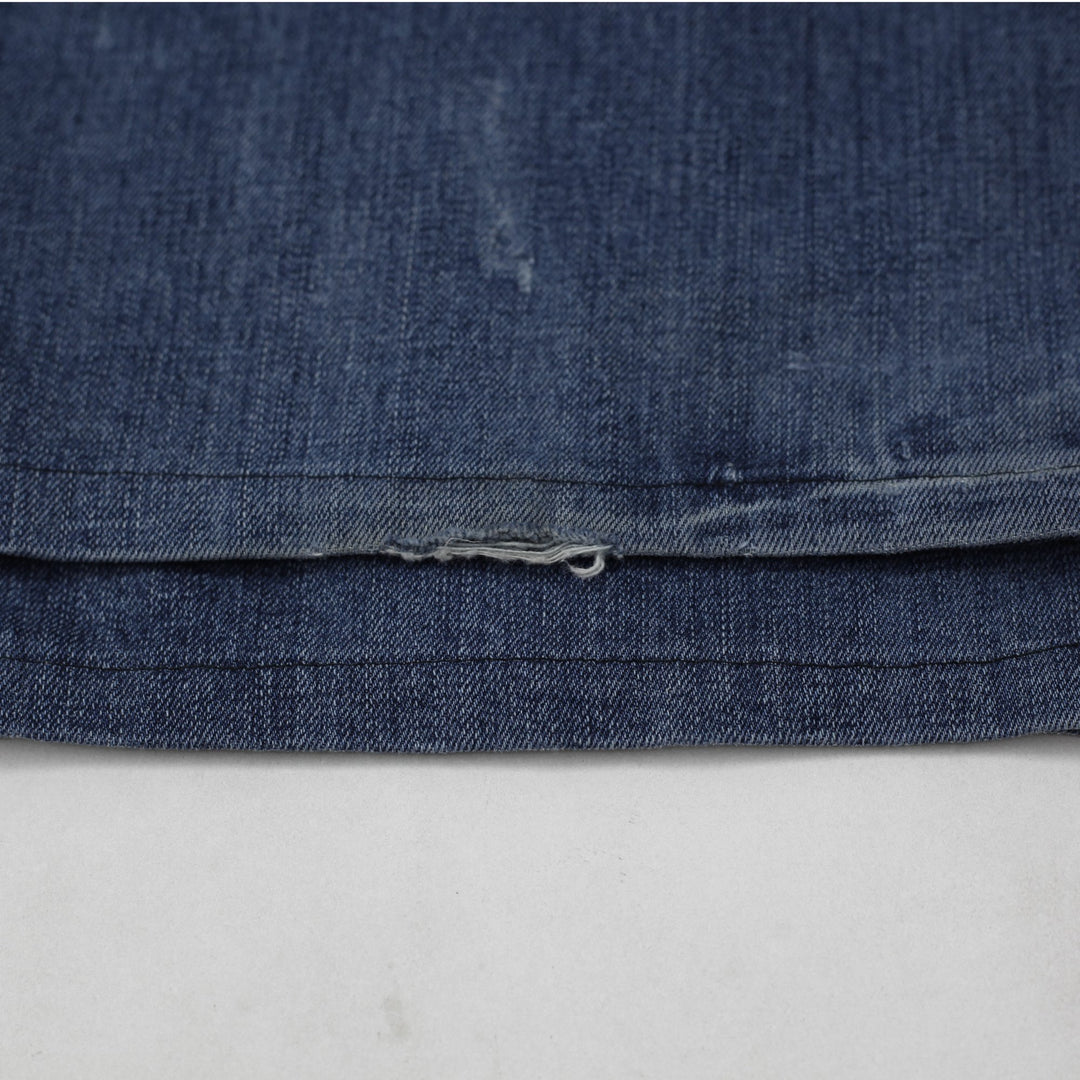 Y2K Mens Blue Denim Straight Fit Distressed Jeans Size 38 | Migration_Jeans & Pants - Back View | Fashion Rerun