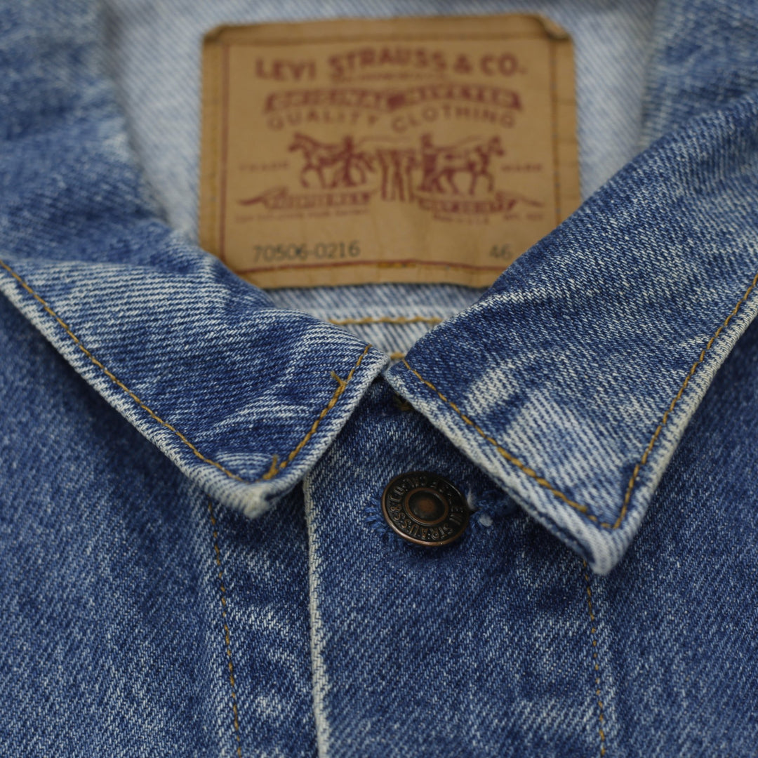 Vintage Mens Levi Strauss Denim Classic Trucker Jacket Size 48