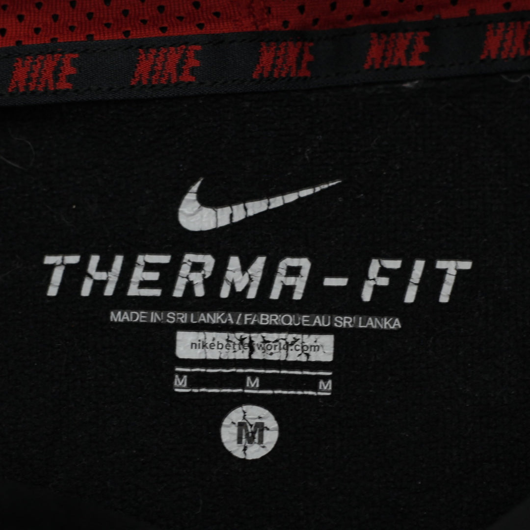 Mens Nike Therma-Fit Black Red Pullover Hoodie Size M