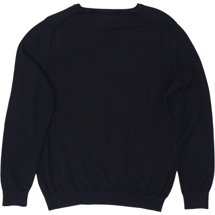 Mens Lacoste V-Neck Black Long Sleeve Knitted Sweater