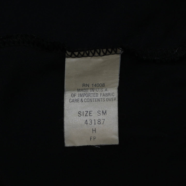 Y2K Ladies Escapades Black Satin Look Lace V-Neck Made in USA Sleeveless Top SM