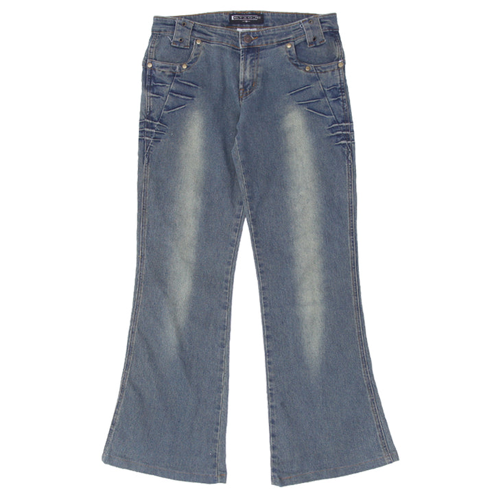 Y2K Low Rise Stretch Flare Jeans - Fashion Rerun Vintage Migration_Pants