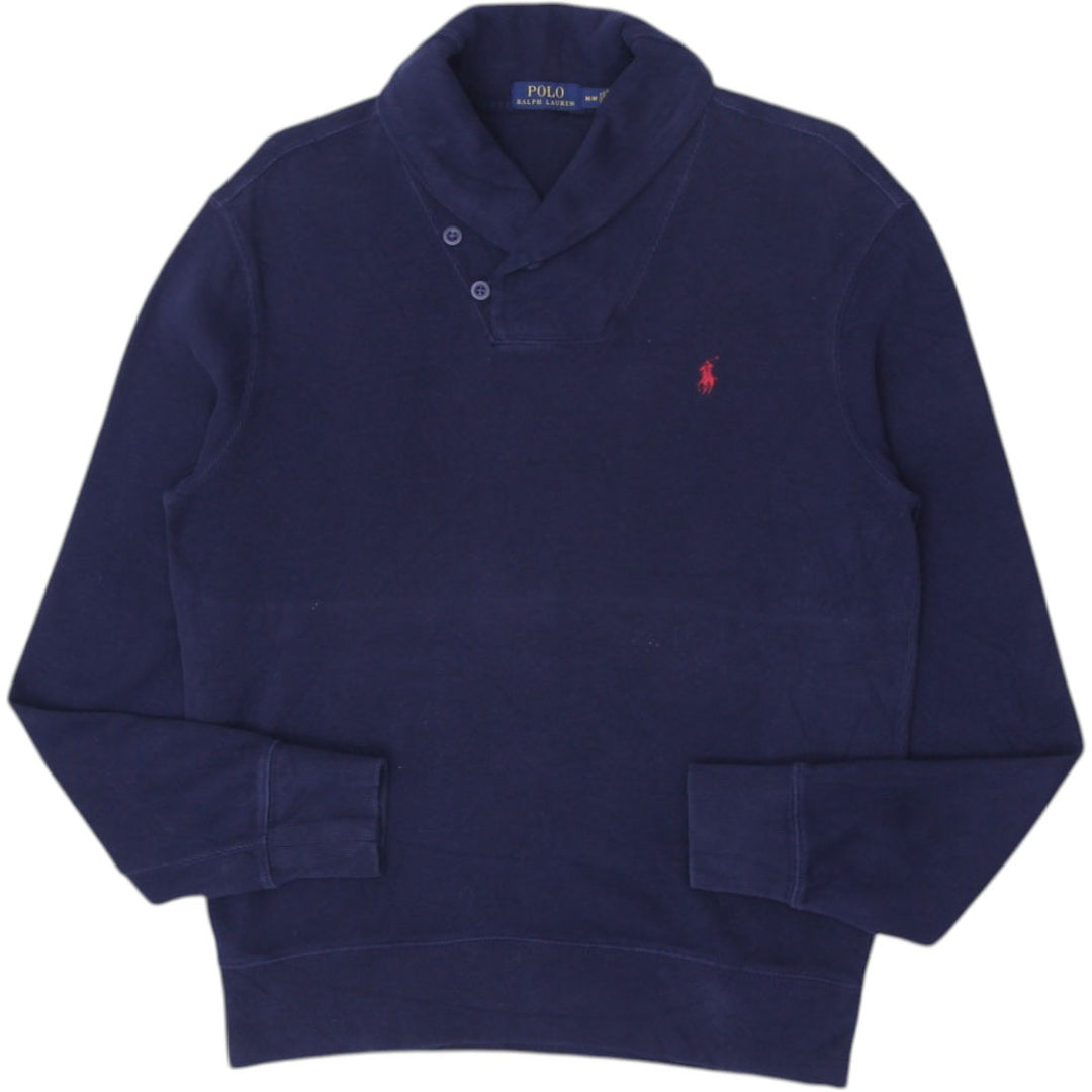 Mens Polo Ralph Lauren Sweater Navy Shawl Collar Knit Casual M | Migration_Jumper & Knitwear RL Collection | Fashion Rerun