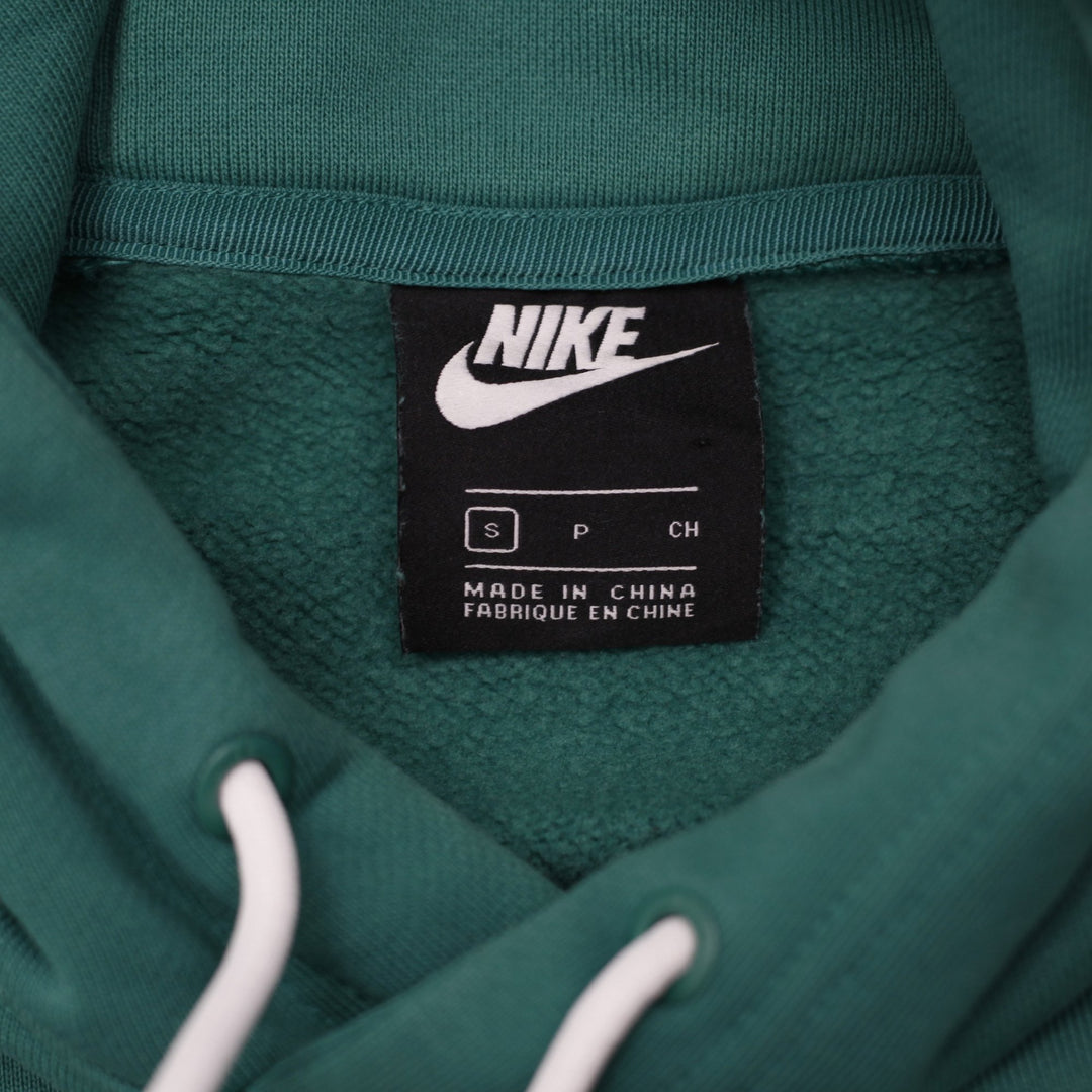 Mens Embroidered Nike Just Do It Green Pullover Hoodie S