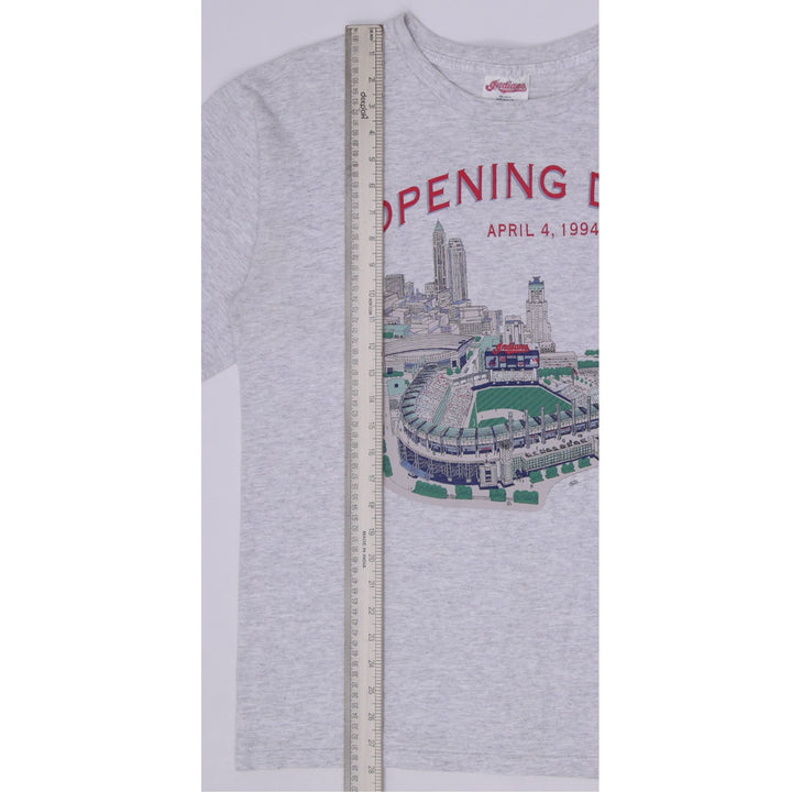 Vintage 90S Cleveland Indians Opening Day T-Shirt Made in USA Single Stitch L