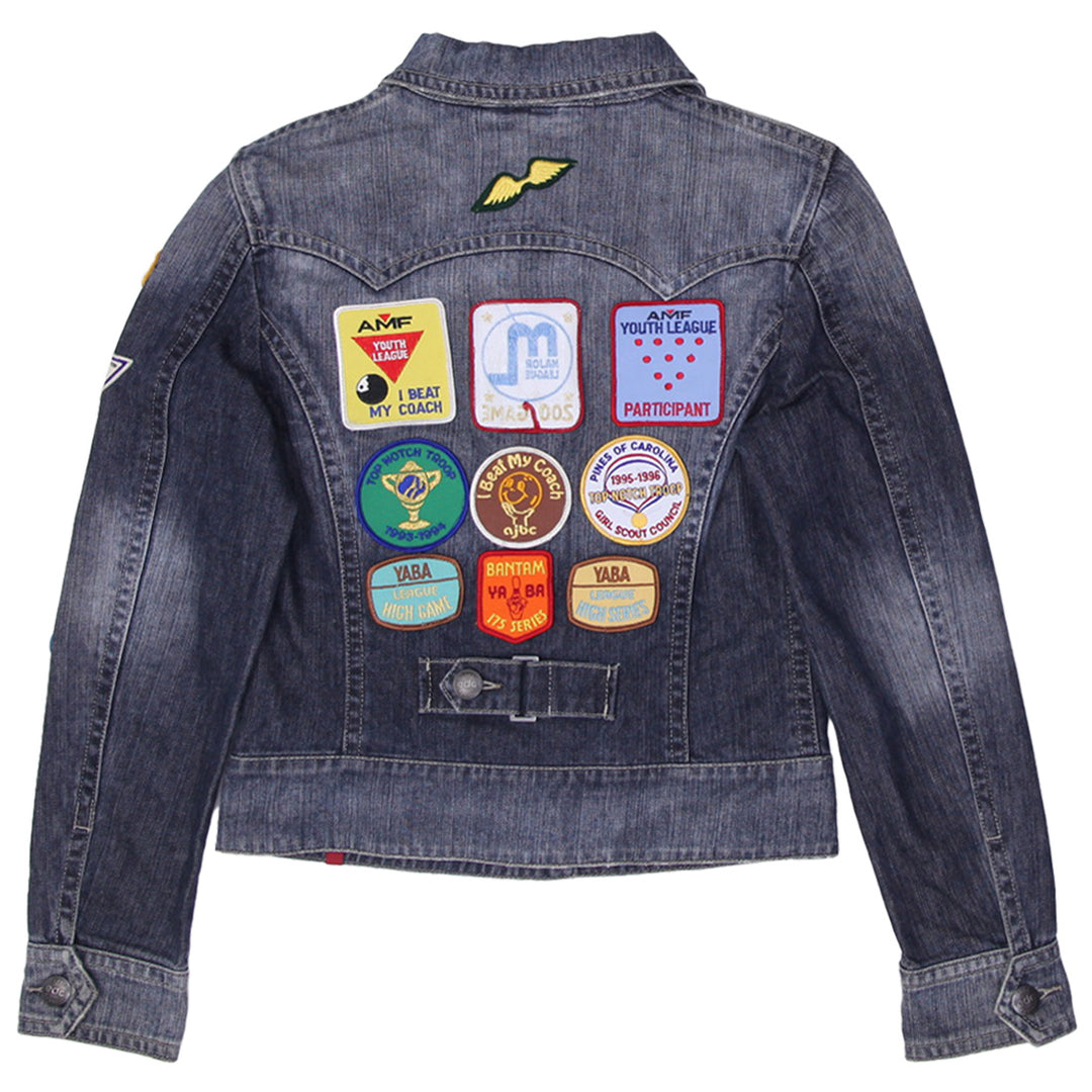 Y2K Ladies 1998 EDC By Esprit Patches Denim Jacket