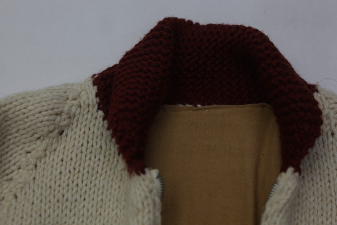 Vintage Ladies 1970s 70s Hand Knitted Cowichan Wool Sweater