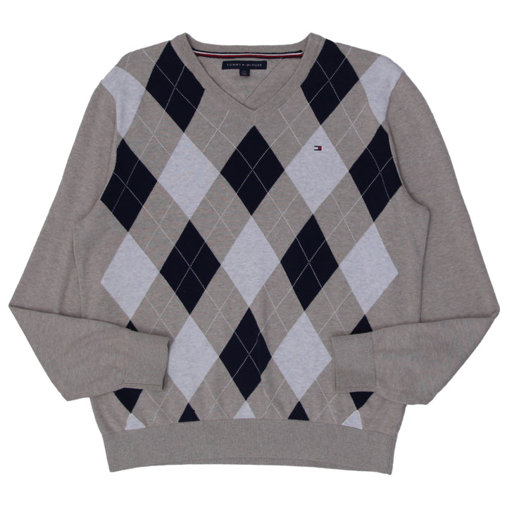 Mens Tommy Hilfiger V-Neck Argyle Sweater