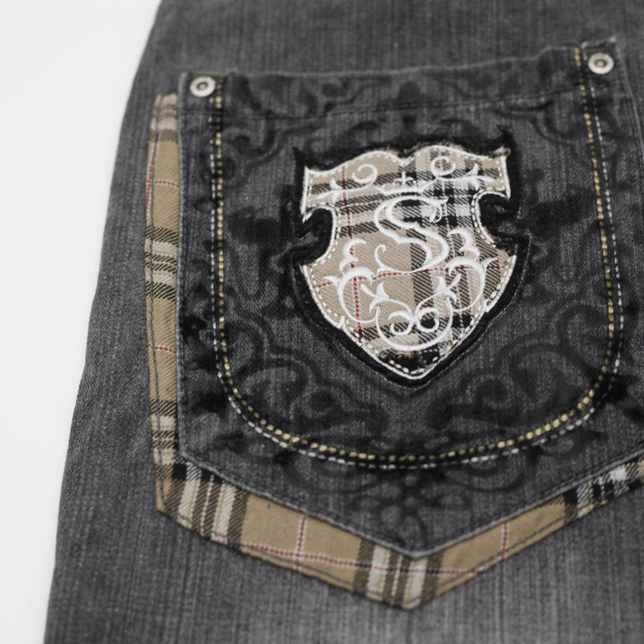 Y2K Mens Southpole Graphic Denim Jeans Size 30
