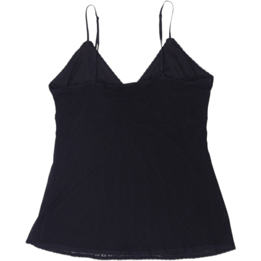 Y2K Ladies No Boundaries Empire Waist Mesh Cami Top Size Juniors Large