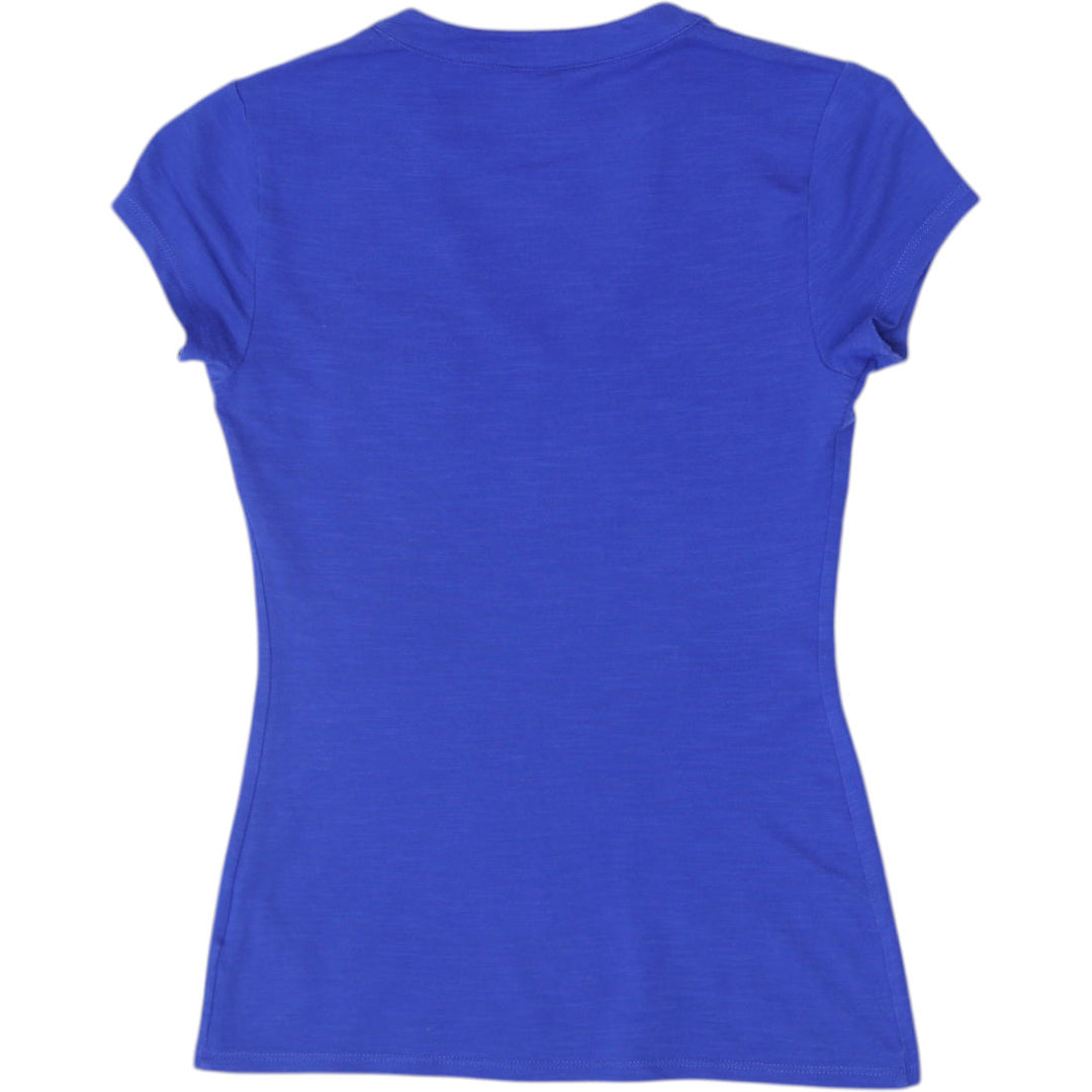 Y2K Ladies Guess Split V-Neck Pocket Tee Size XS