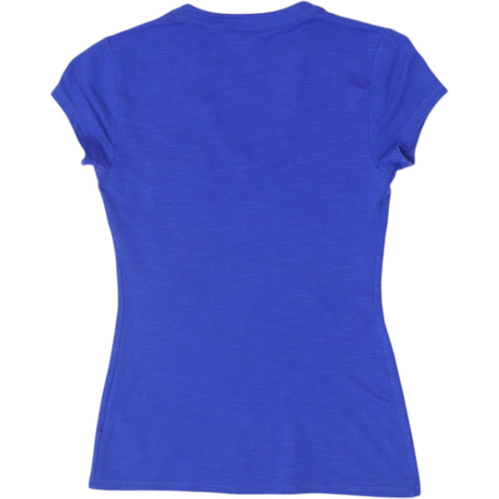 Y2K Ladies Guess Split V-Neck Pocket Tee Size XS