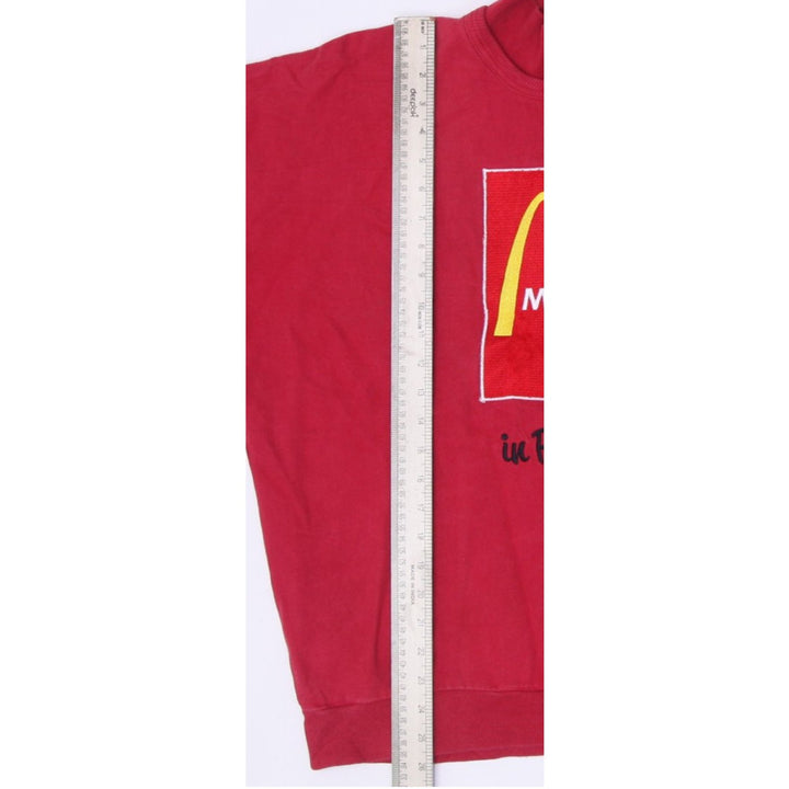 Vintage Mens Club 545 McDonald's Sweatshirt Red Logo Graphic