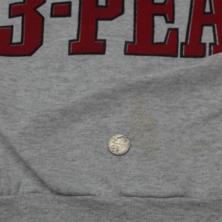 Vintage Chicago Bulls Masters Of The Rings 3-Peat Sweatshirt Fruit of the Loom Gray - Fashion Rerun Vintage Migration_Sweaters