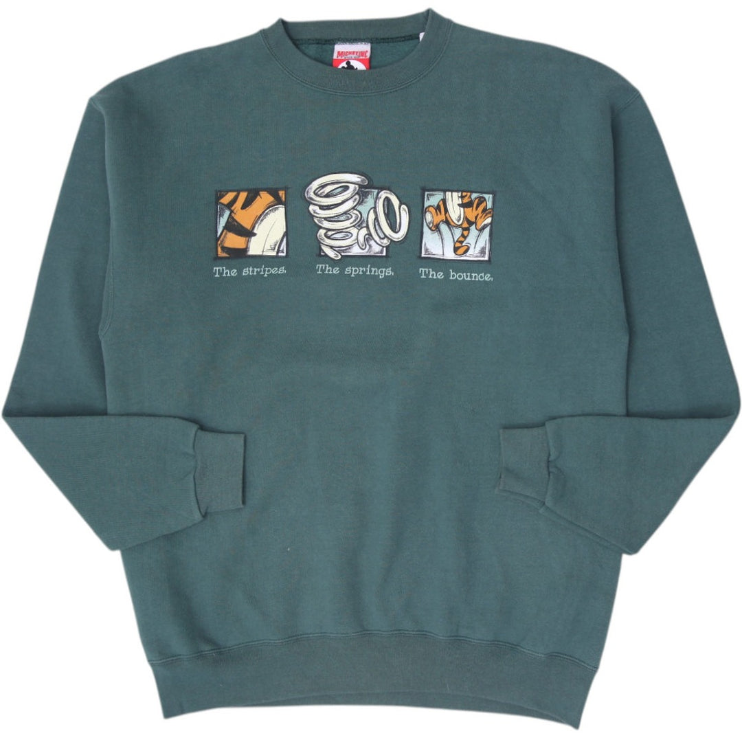 Vintage 90s Disney Mickey Inc Tigger Crewneck Sweatshirt Made in USA Size L