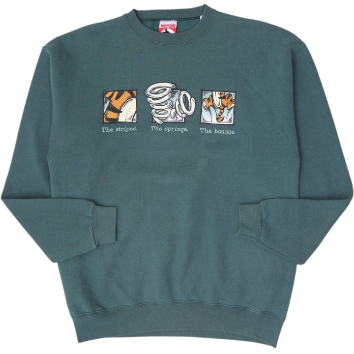 Vintage 90s Disney Mickey Inc Tigger Crewneck Sweatshirt Made in USA Size L