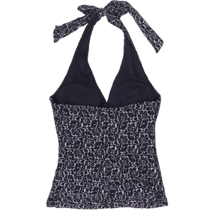 Y2K Ladies Le Chateau Lace Floral Halter Top Size S