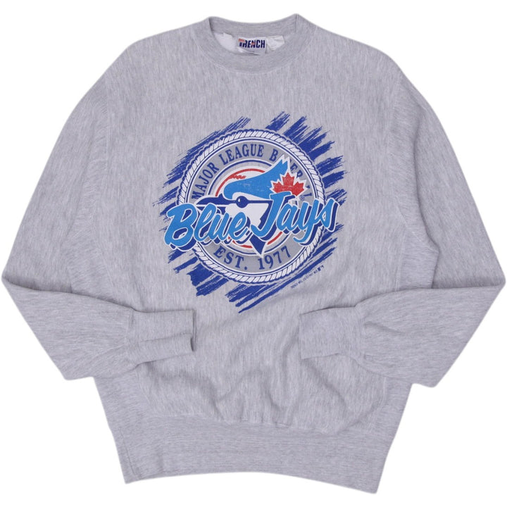 Vintage Trench USA Toronto Blue Jays 1991 Logo Gray Crewneck Sweatshirt Large | Migration_Sweatshirt | Fashion Rerun