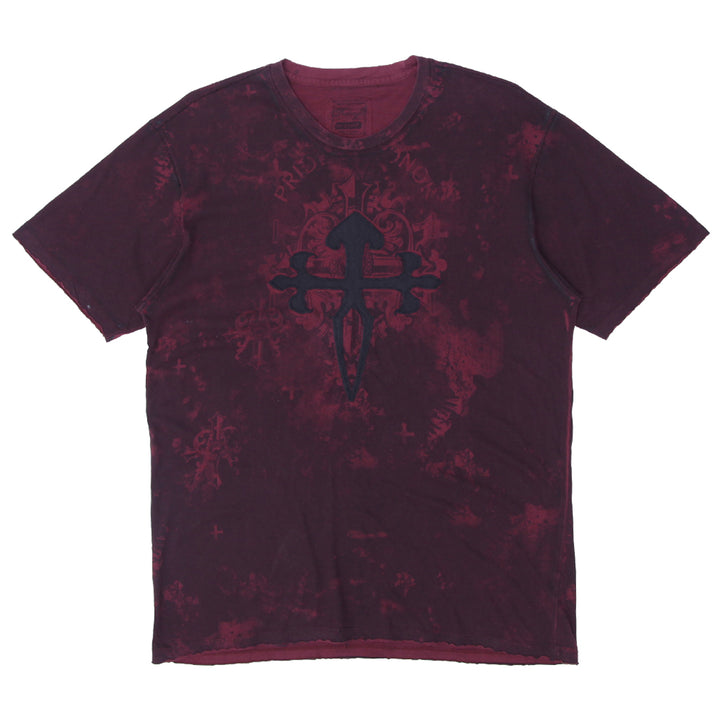 Mens Y2K Retrofit Pride Honor Courage Cross AOP T-Shirt