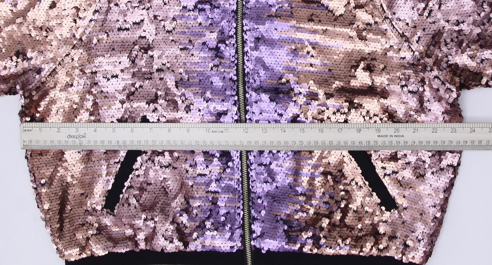 Ladies True Religion Bomber Jacket Multicolor Sequin Design Size S | Migration_Jackets - Detail View | Fashion Rerun
