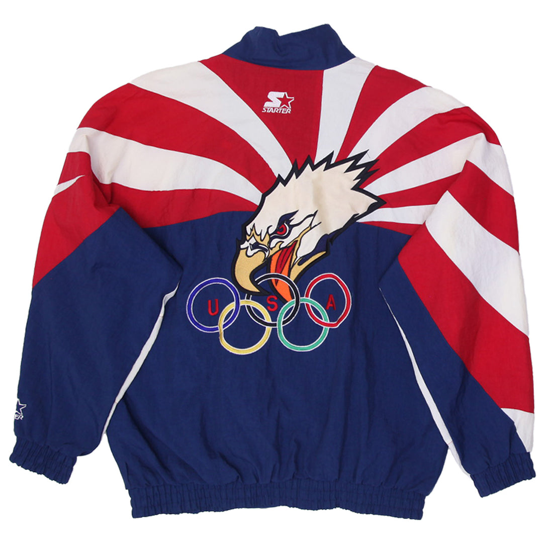 Vintage Team USA Olympics Eagle Starter Windbreaker Light Jacket 90s