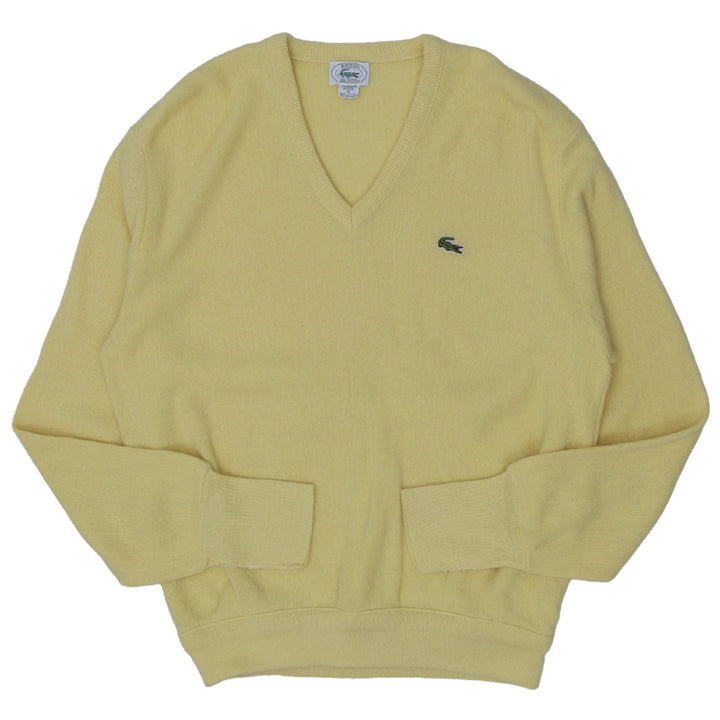 Vintage V-Neck Izod Lacoste 100% Orlon Acrylic Made In USA Sweater