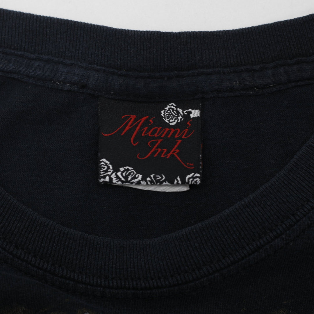 Mens Miami Ink Tattoo Graphic T-Shirt Size L