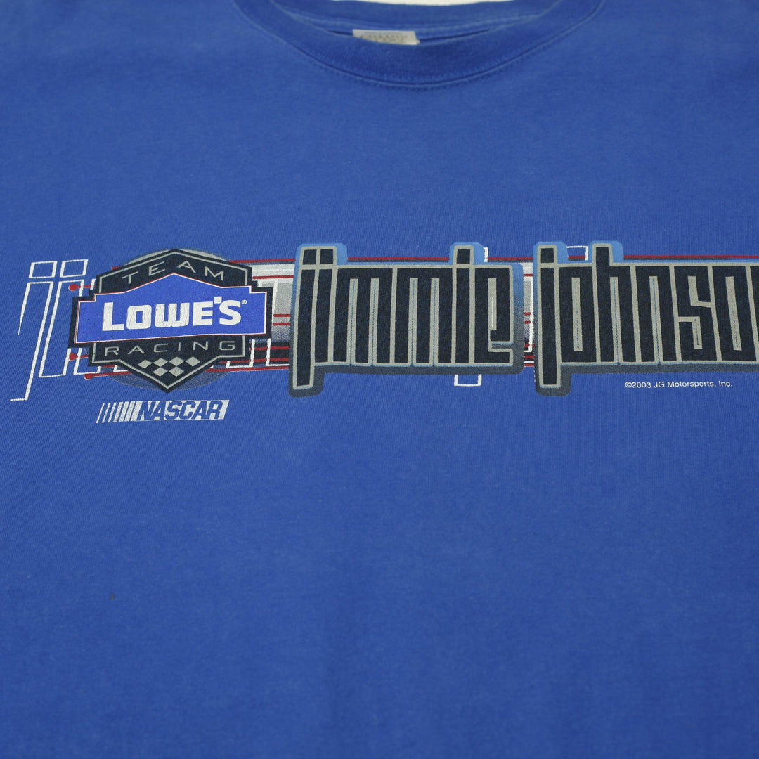 Vintage Mens Gildan NASCAR Jimmie Johnson T Shirt XL Lowe's Racing 48 Size XL