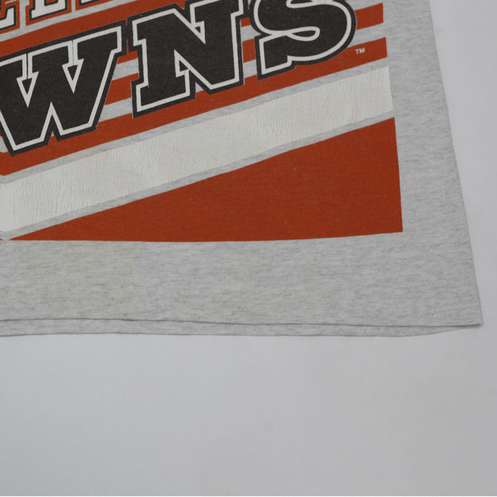 Vintage Mens Salem T-Shirt Gray Cleveland Browns NFL Graphic S.Stitch Size L