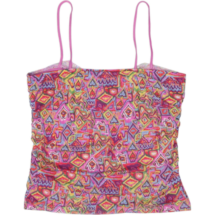 Y2K Ladies Miss Selfridge Patterned Tank Top Size XL