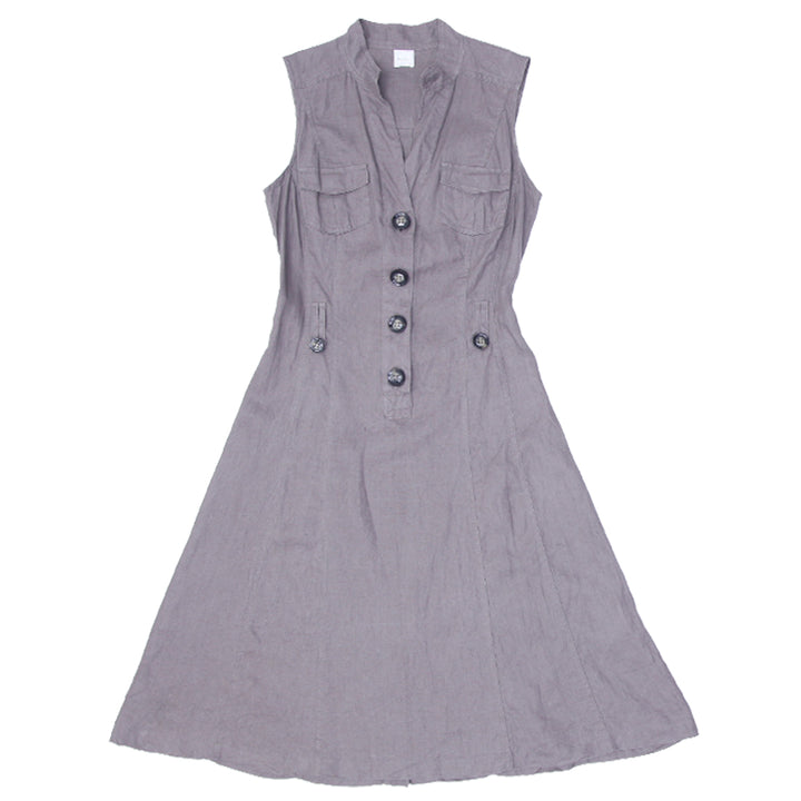 Ladies Camaieu Sleeveless 100% Linen Dress