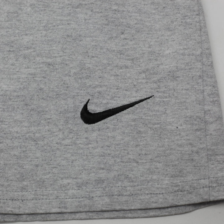 Vintage Mens Nike Sports Shorts Gray Cotton Embroidered Logo