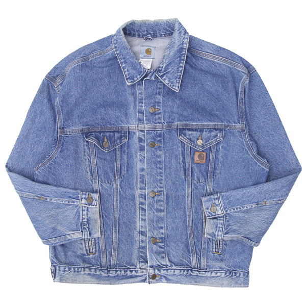 Shop Vintage Carhartt J12 DST Denim Trucker Jacket Made In USA