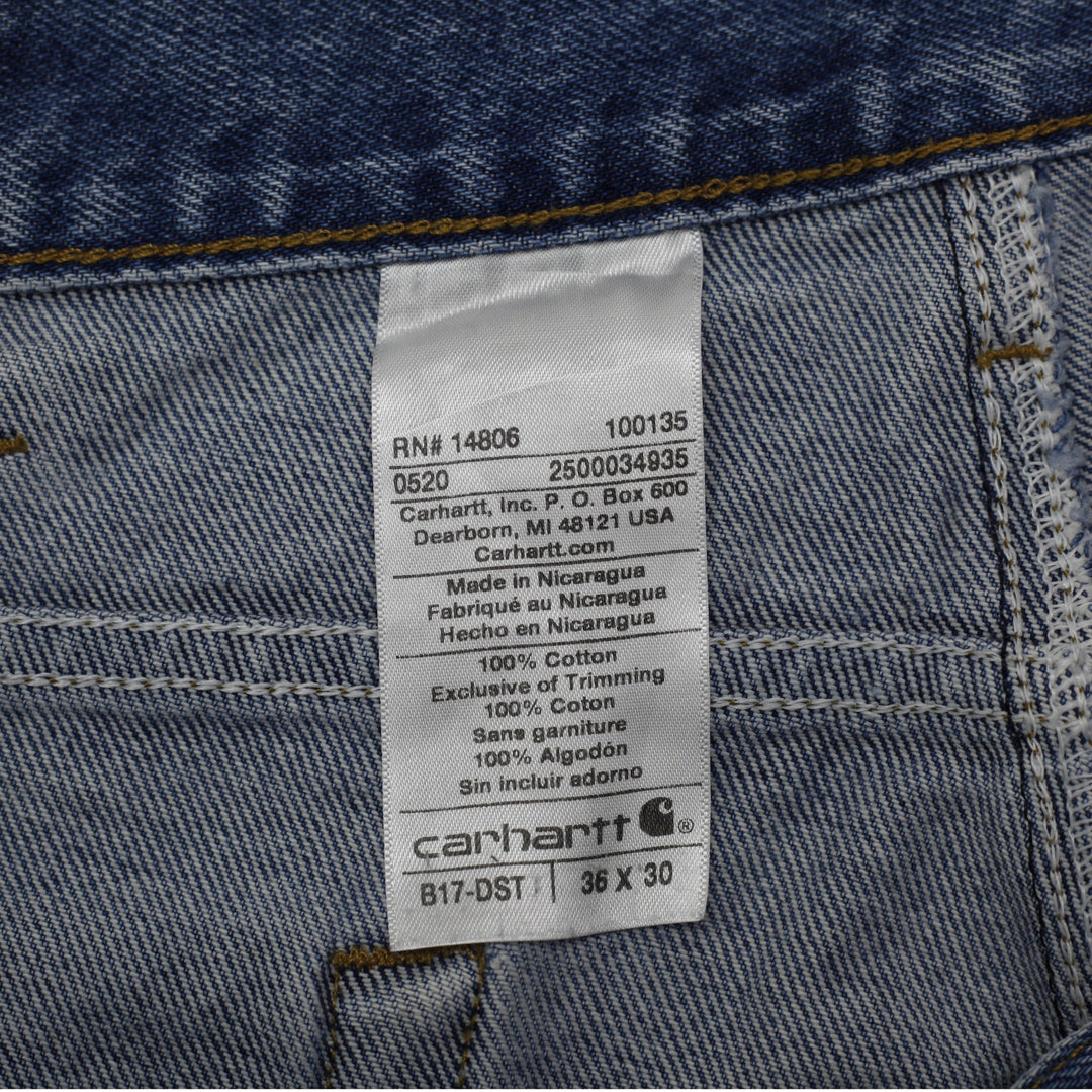 Mens Carhartt B17-DST Blue Denim Straight Fit Workwear Jeans Size 36x30 | Migration_Jeans WW Collection - Bac | Fashion Rerun